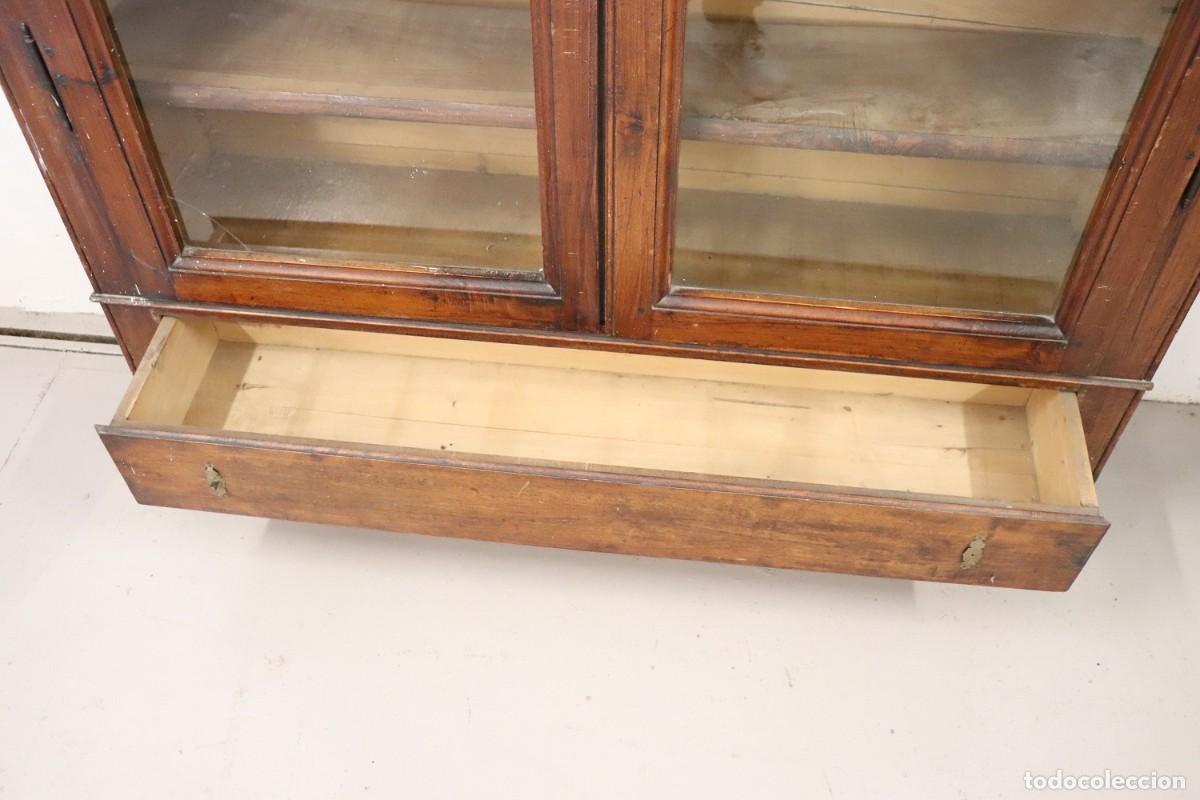 Antig&uuml;edades: Librer&iacute;a de madera de &aacute;lamo, siglo XIX - Foto 3