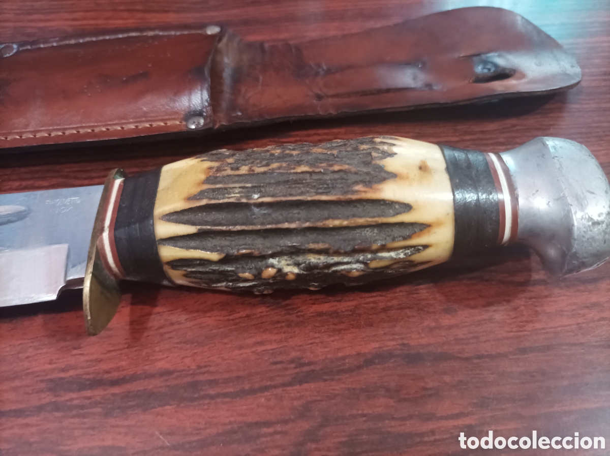 Antig&uuml;edades: Machete de colecci&oacute;n de Italia y ciervo - Foto 2