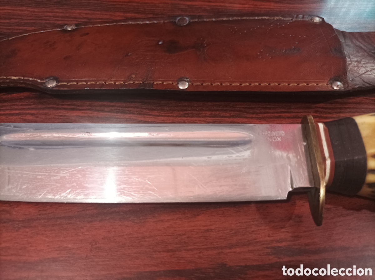 Antig&uuml;edades: Machete de colecci&oacute;n de Italia y ciervo - Foto 3