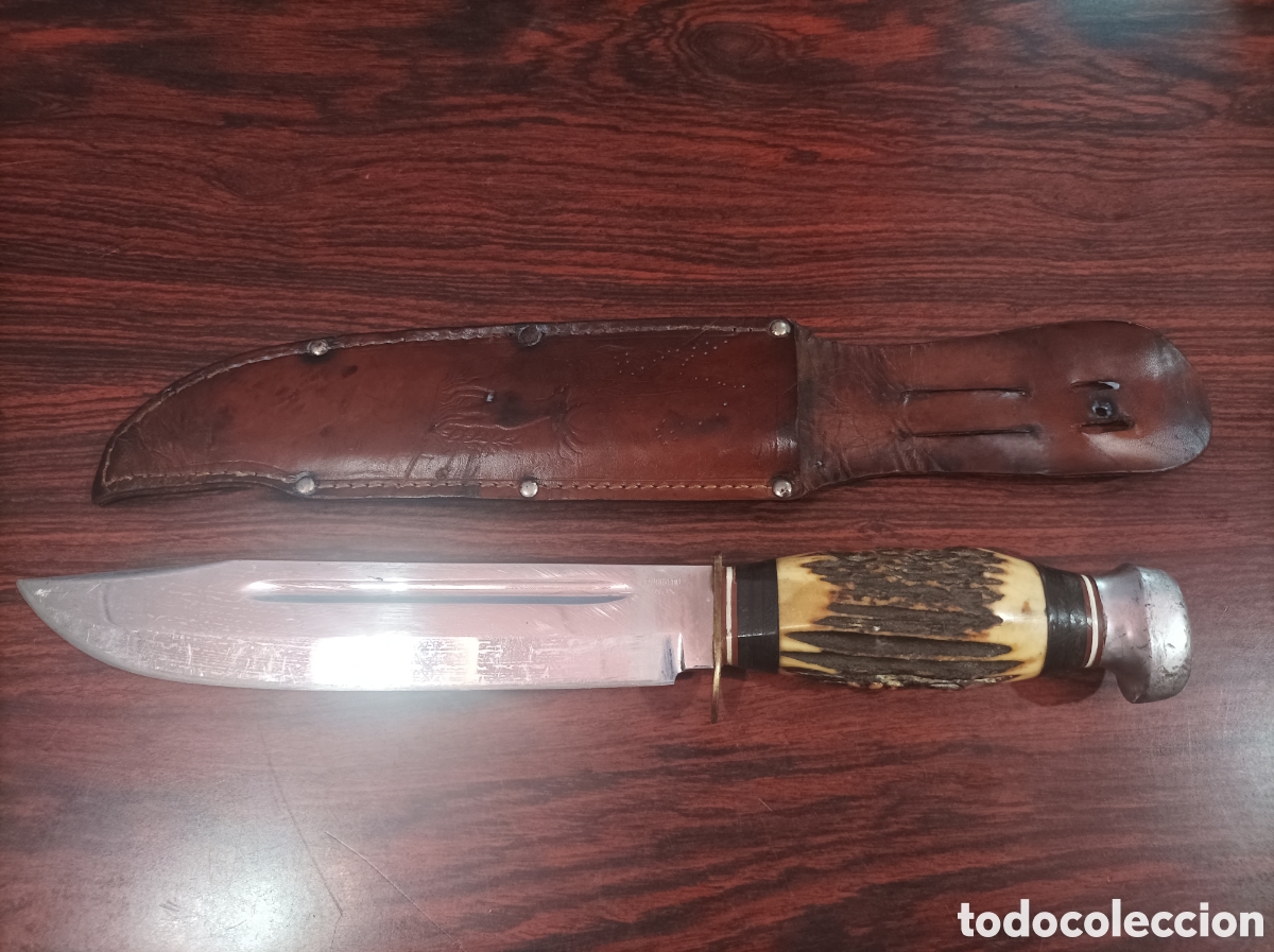 Antig&uuml;edades: Machete de colecci&oacute;n de Italia y ciervo - Foto 1