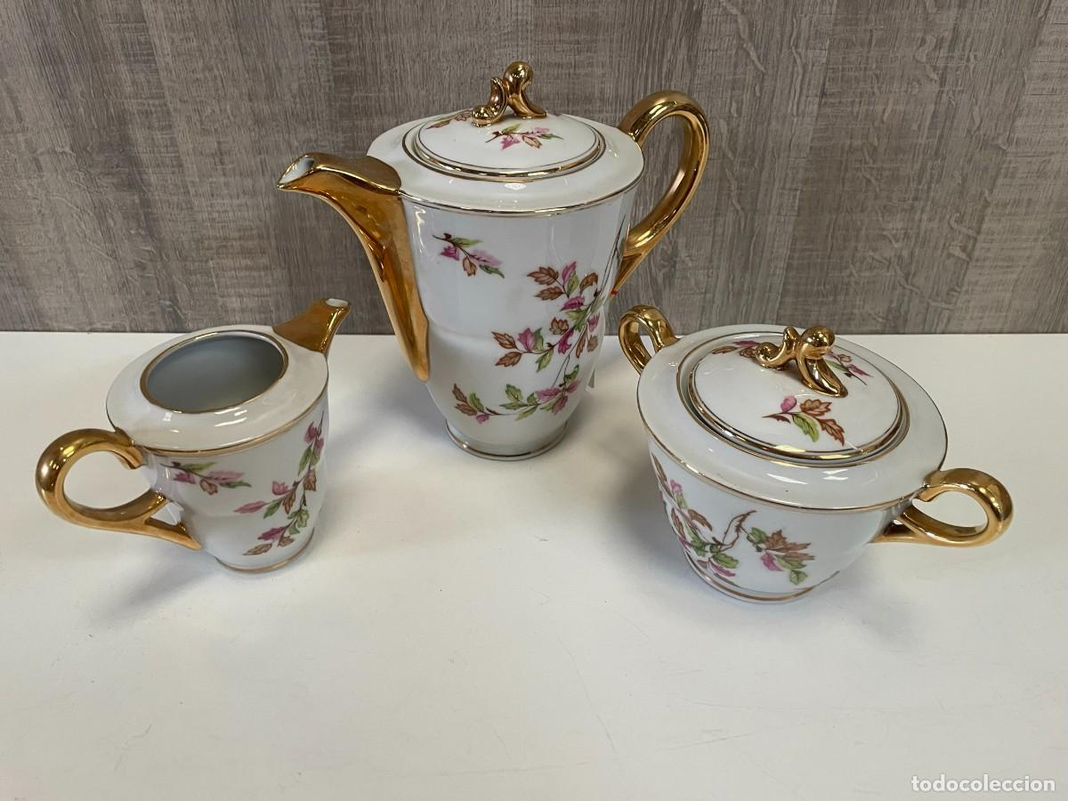 Antig&uuml;edades: JUEGO DE CAFE LIMOGES 6 SERVICIOS - Foto 1