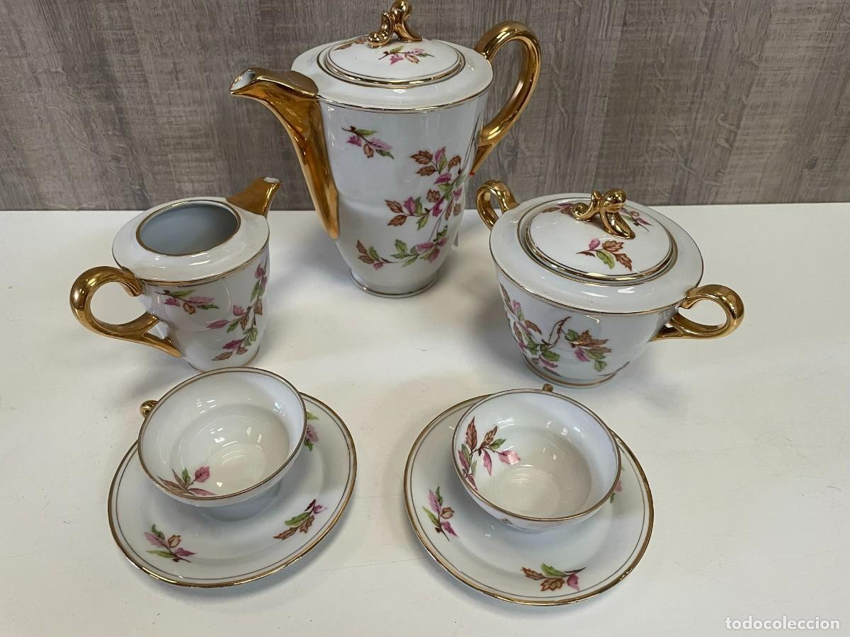 Antig&uuml;edades: JUEGO DE CAFE LIMOGES 6 SERVICIOS - Foto 2