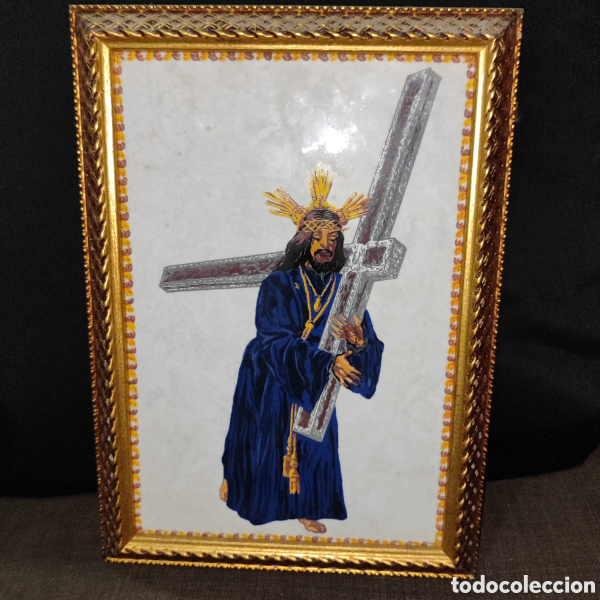 Antig&uuml;edades: NAZARENO EN AZULEJO 35X25 - Foto 1