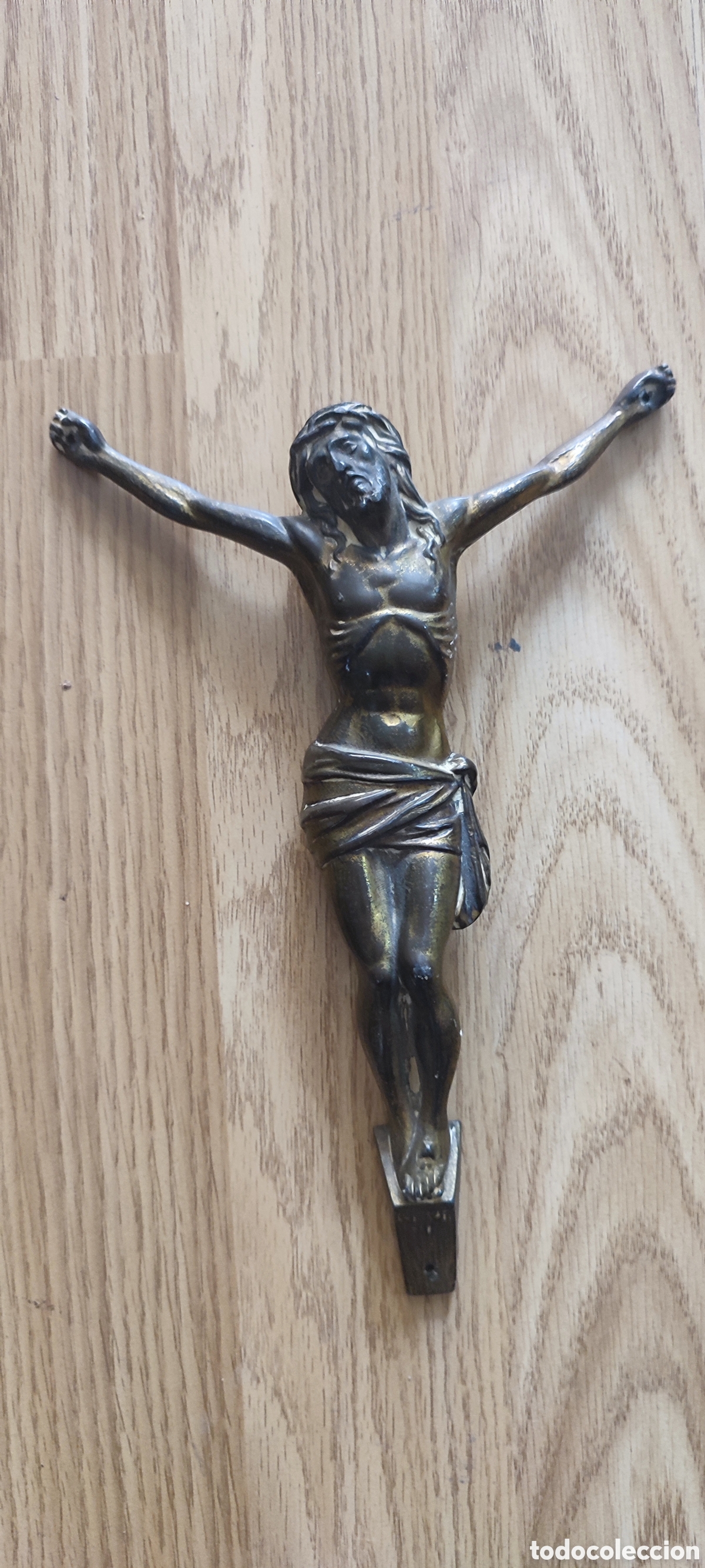 Antig&uuml;edades: FIGURA DE JESUS EN METAL - Foto 1