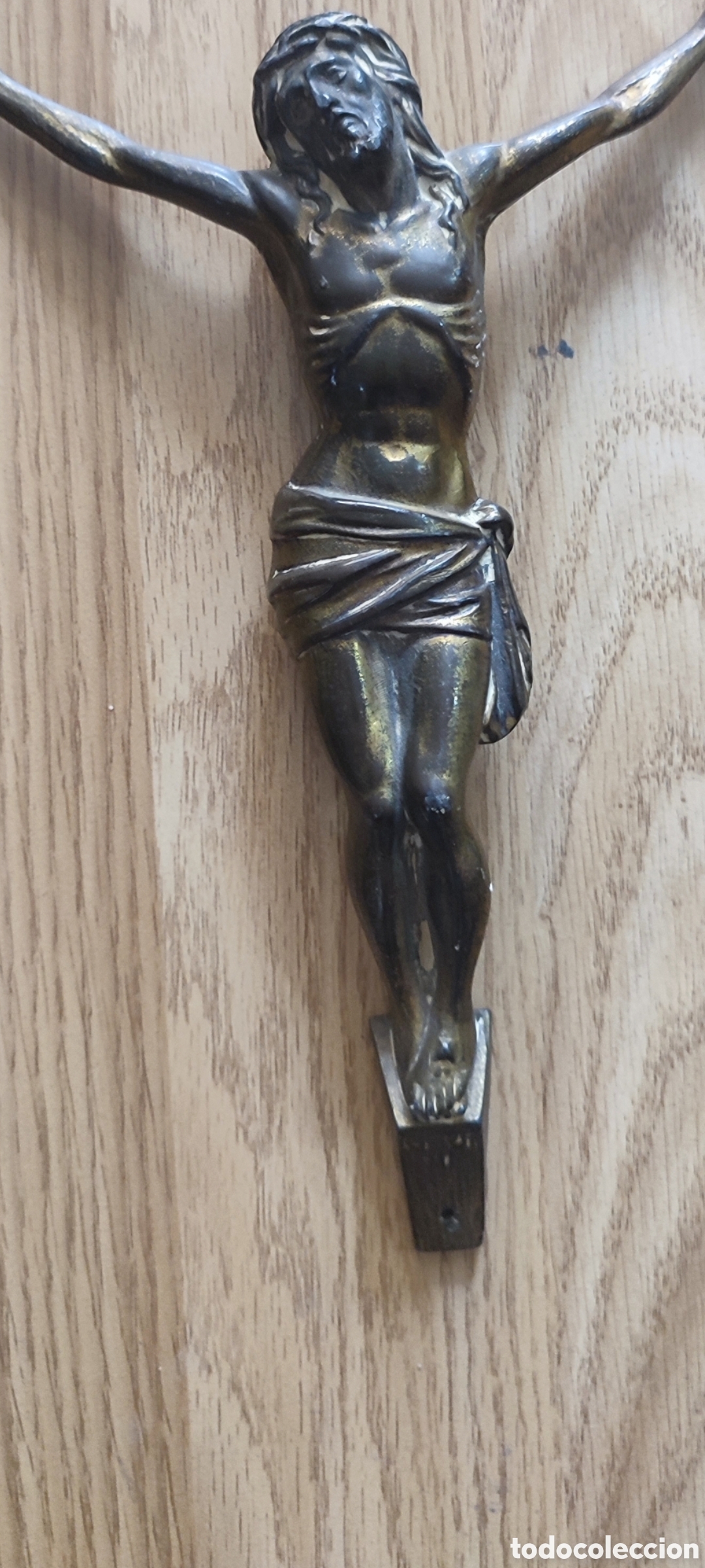 Antig&uuml;edades: FIGURA DE JESUS EN METAL - Foto 5
