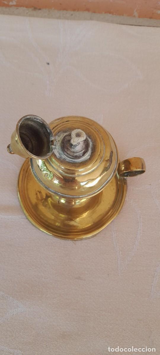 Antig&uuml;edades: L&Aacute;MPARA DE ACEITE ORIGINAL DE LA &Eacute;POCA - Foto 3