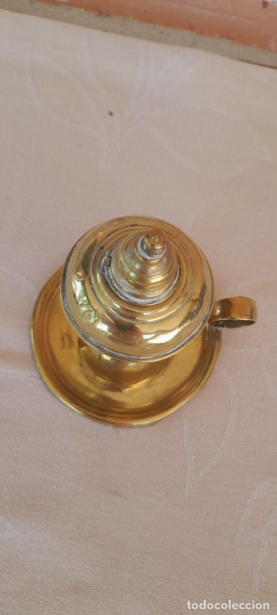 Antig&uuml;edades: L&Aacute;MPARA DE ACEITE ORIGINAL DE LA &Eacute;POCA - Foto 4