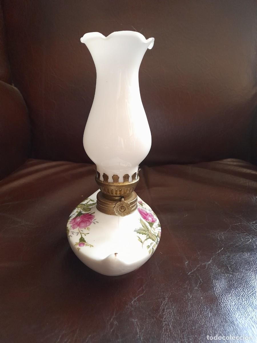 Antig&uuml;edades: L&aacute;mpara de aceite de porcelana - Foto 5