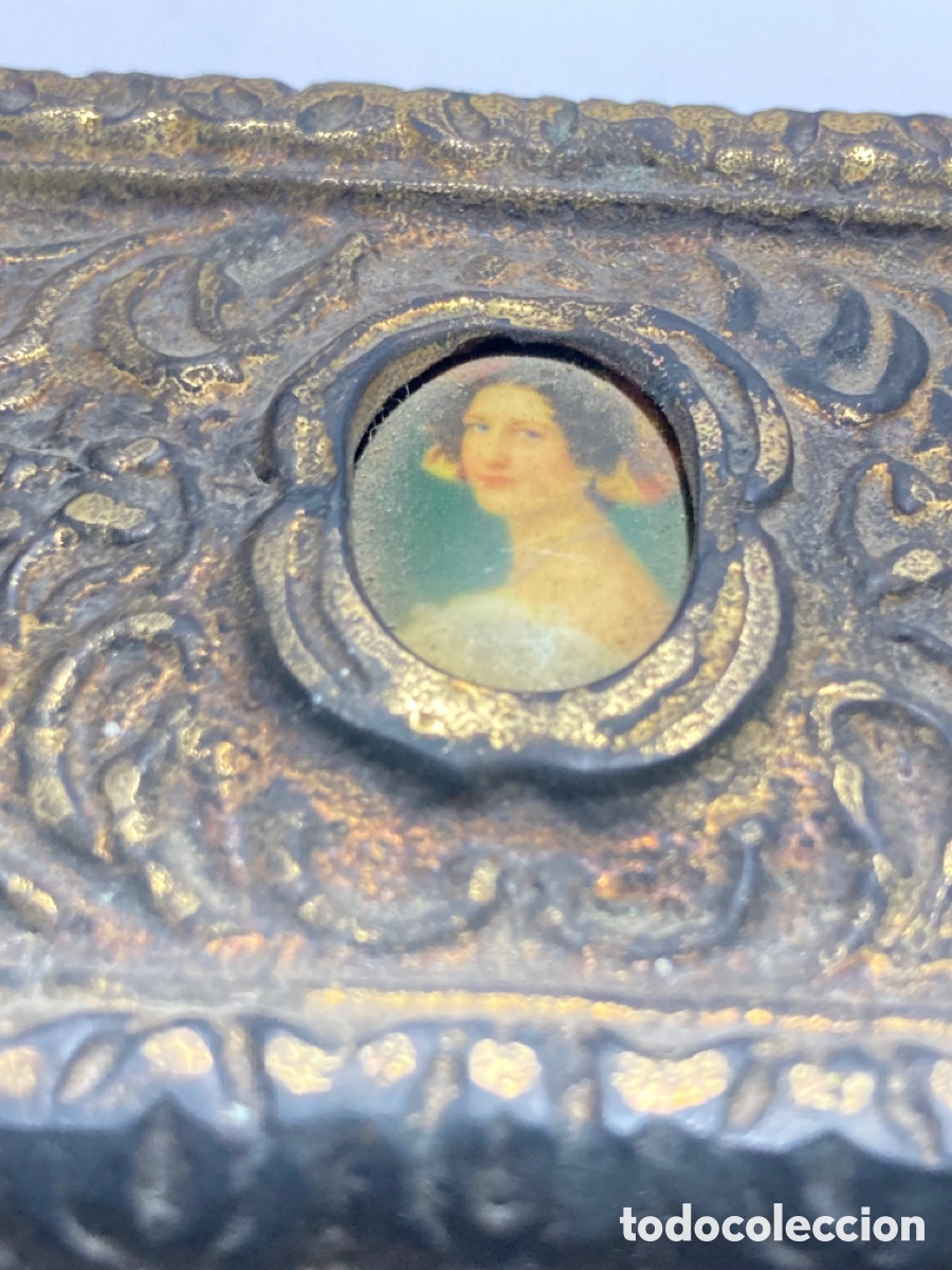 Antig&uuml;edades: ANTIGUA CAJA DE BRONCE - JOYERO - Foto 2