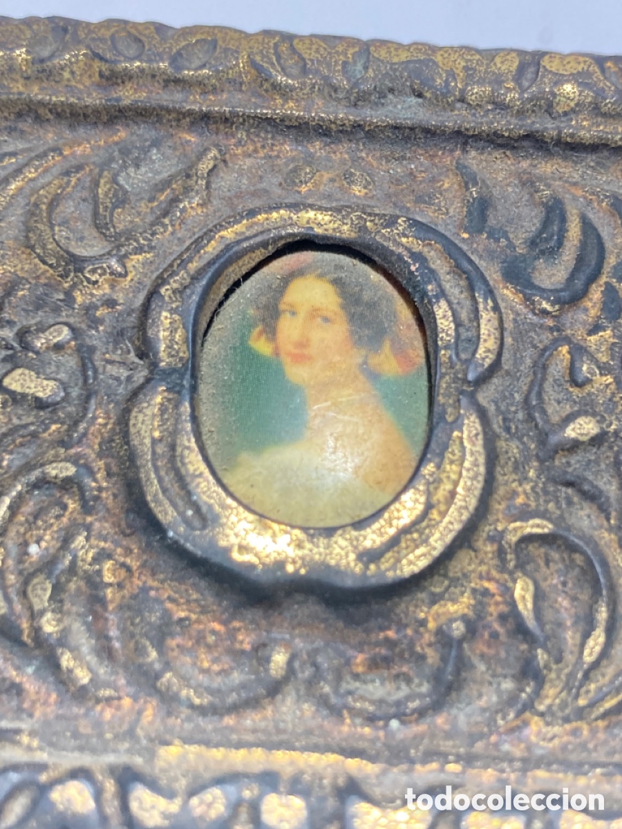 Antig&uuml;edades: ANTIGUA CAJA DE BRONCE - JOYERO - Foto 3