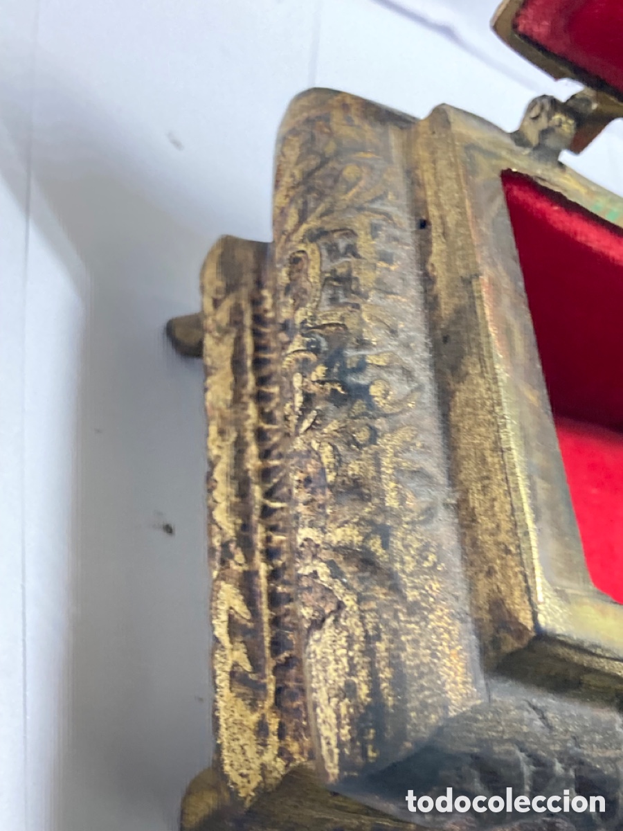 Antig&uuml;edades: ANTIGUA CAJA DE BRONCE - JOYERO - Foto 6
