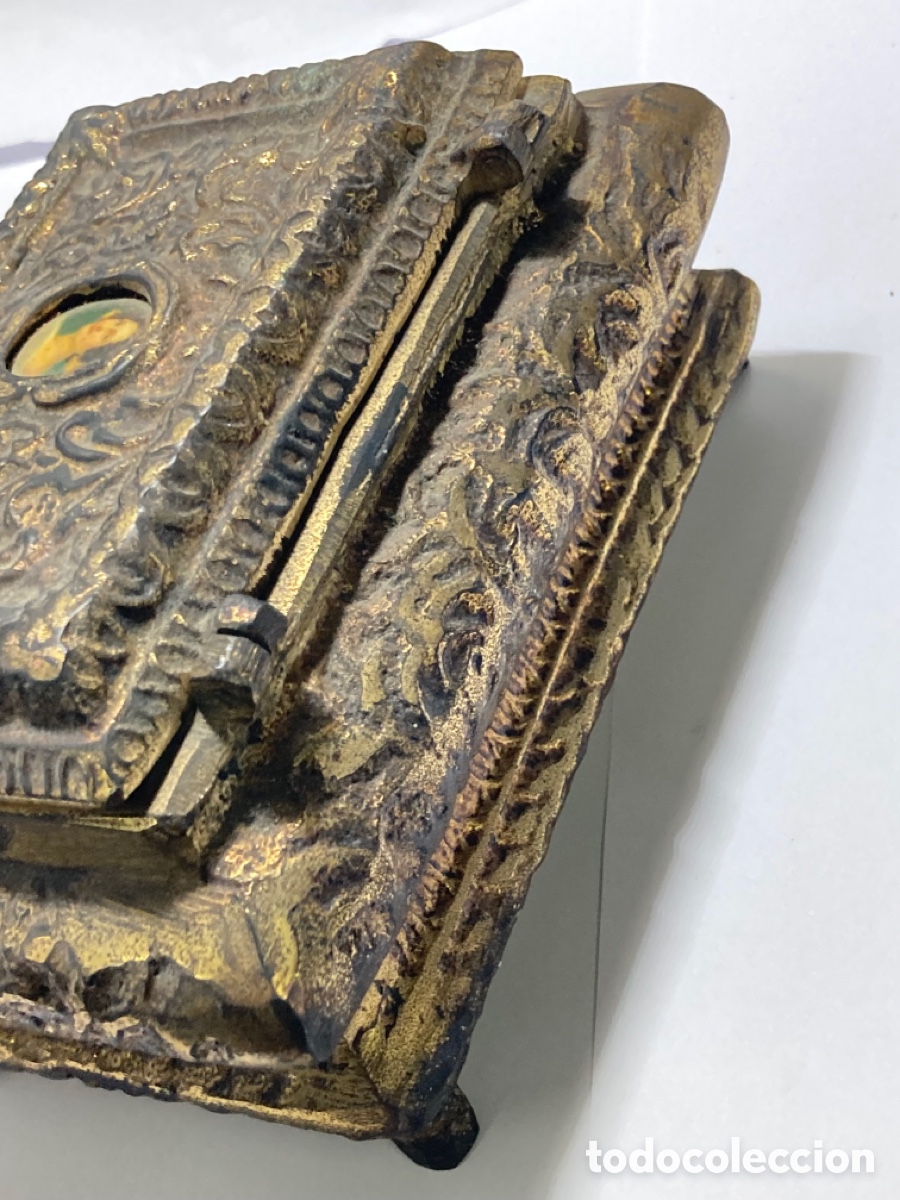 Antig&uuml;edades: ANTIGUA CAJA DE BRONCE - JOYERO - Foto 8