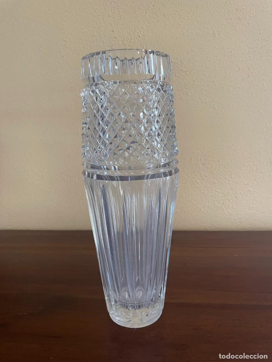 Antig&uuml;edades: JARRON CRISTAL TALLADO CON PIE DE PLATA - Foto 5