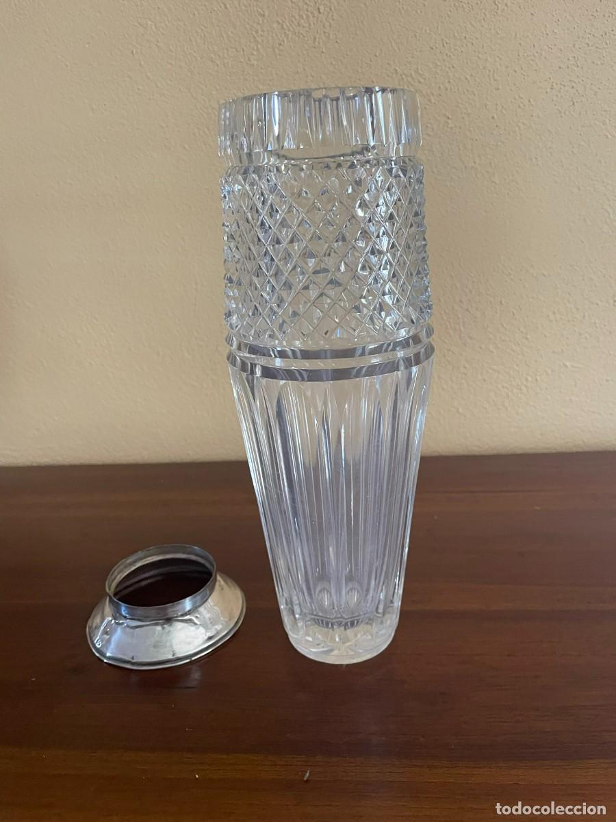 Antig&uuml;edades: JARRON CRISTAL TALLADO CON PIE DE PLATA - Foto 6