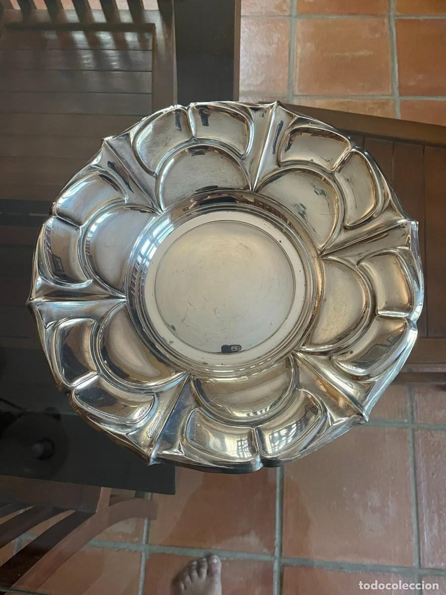 Antig&uuml;edades: CENTRO MESA EN ALPACA PLATEADA - Foto 1
