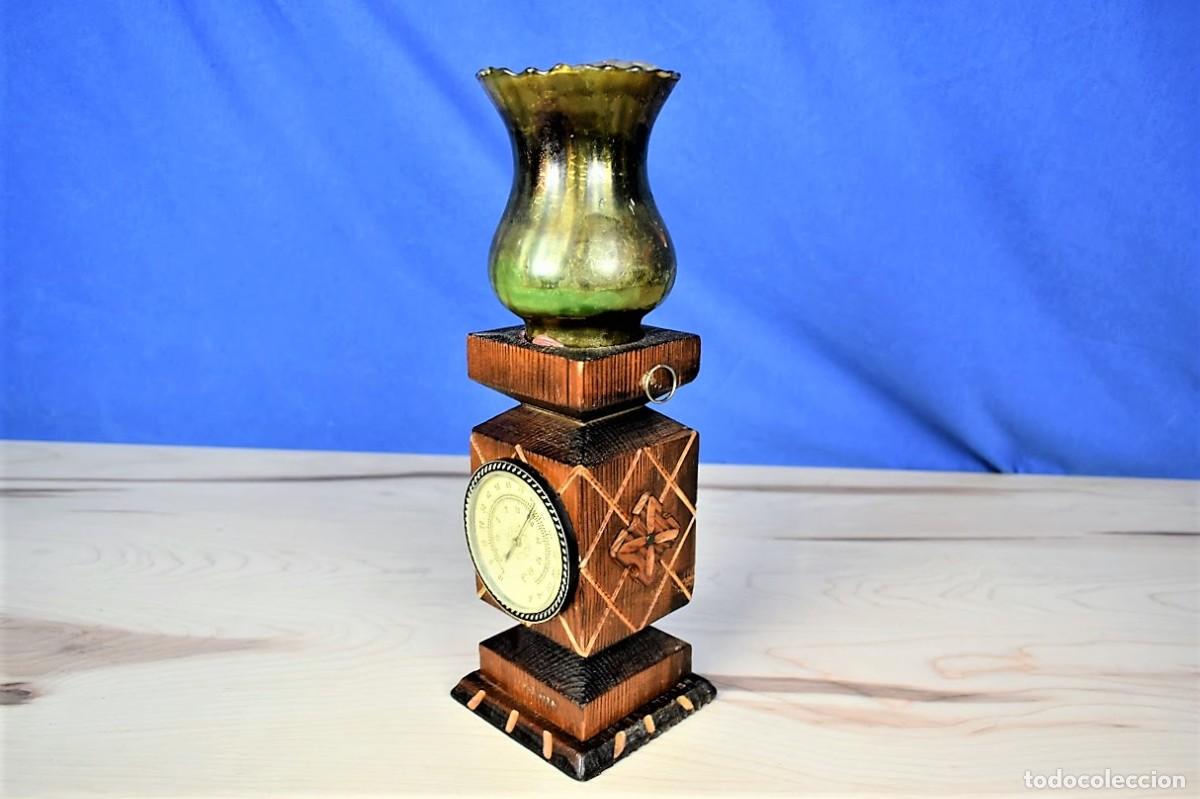 Antig&uuml;edades: Velon en madera con term&oacute;metro a&ntilde;os 60 - Foto 4