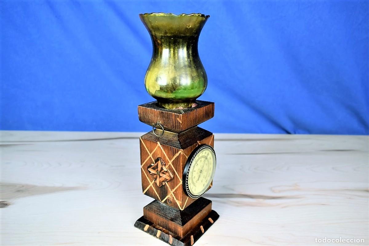 Antig&uuml;edades: Velon en madera con term&oacute;metro a&ntilde;os 60 - Foto 5