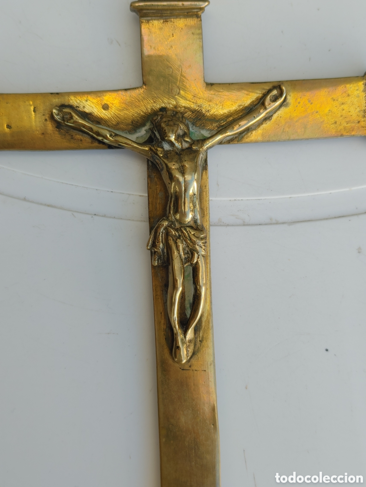 Antig&uuml;edades: Cristo realizado en bronce. S. XVII. - Foto 3
