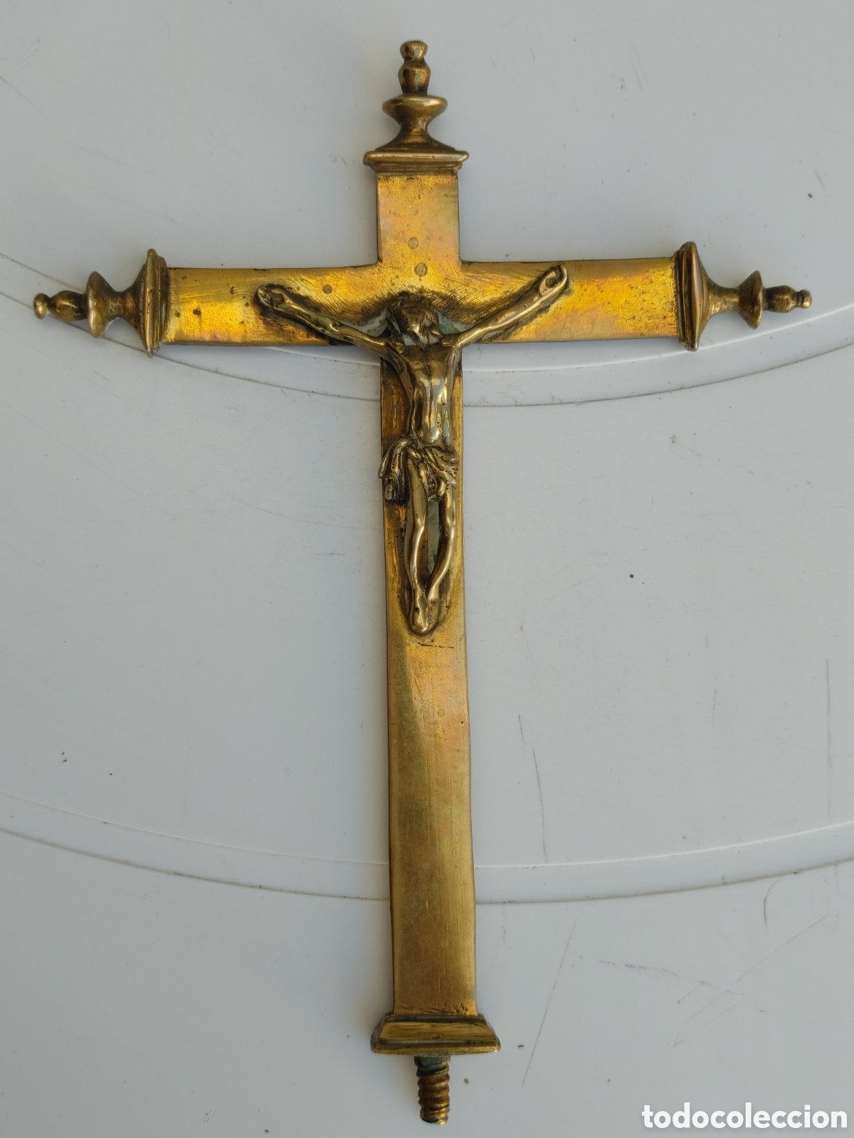 Antig&uuml;edades: Cristo realizado en bronce. S. XVII. - Foto 4