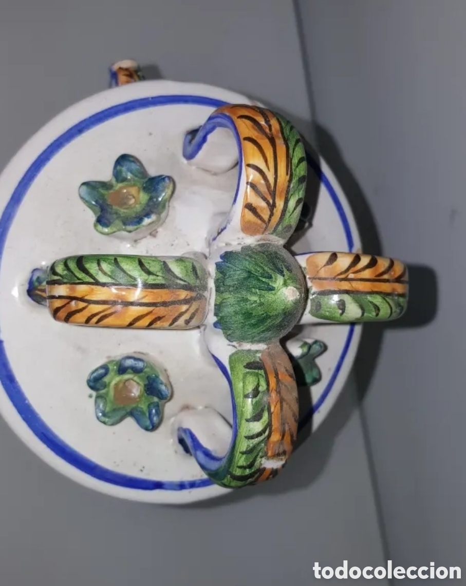 Antig&uuml;edades: Porcelana Manises Compotera - Foto 4