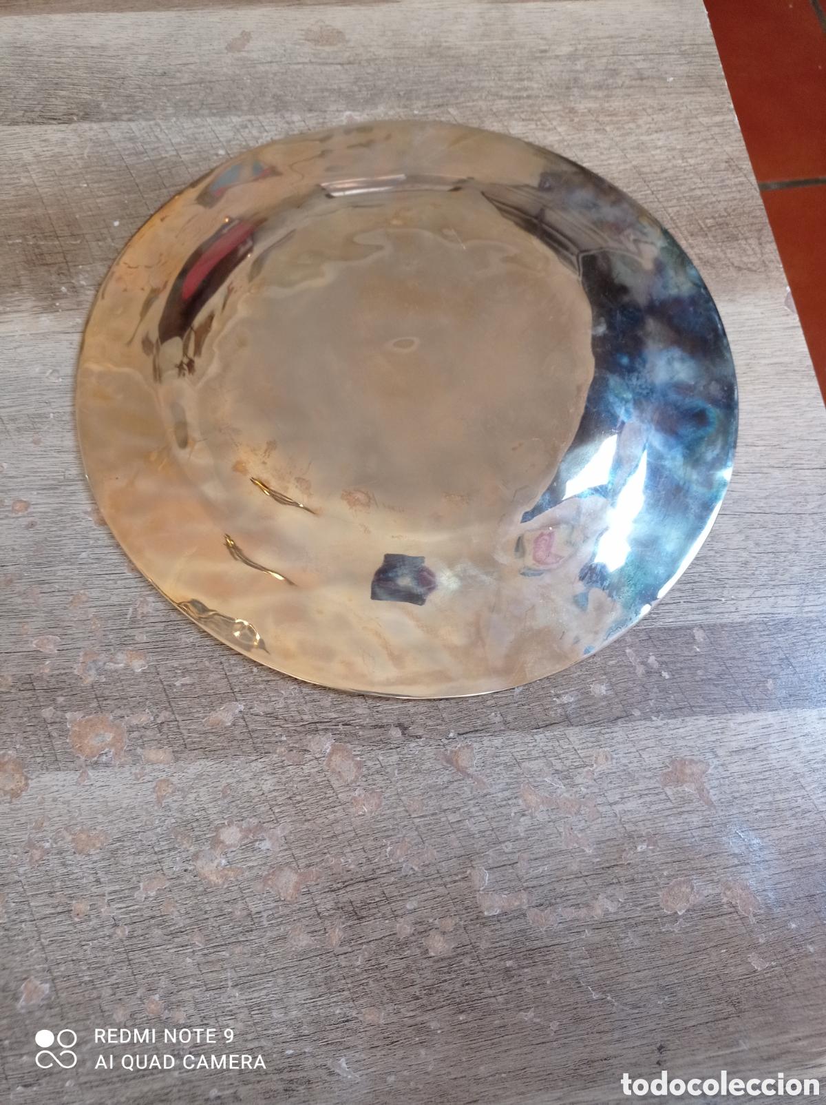 Antig&uuml;edades: Plato metalico - Foto 2