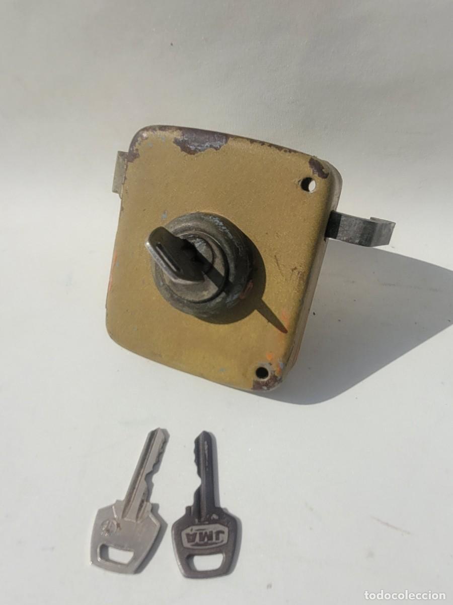 Antiques: CERRADURA LINCE, vintage, 3 llaves