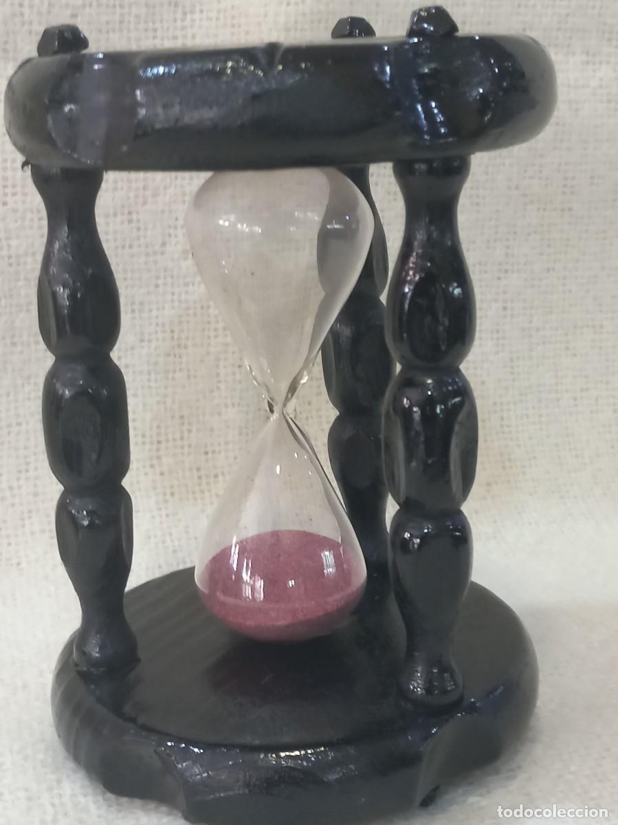 Antig&uuml;edades: RELOJ DE ARENA (15cm) madera - Foto 1