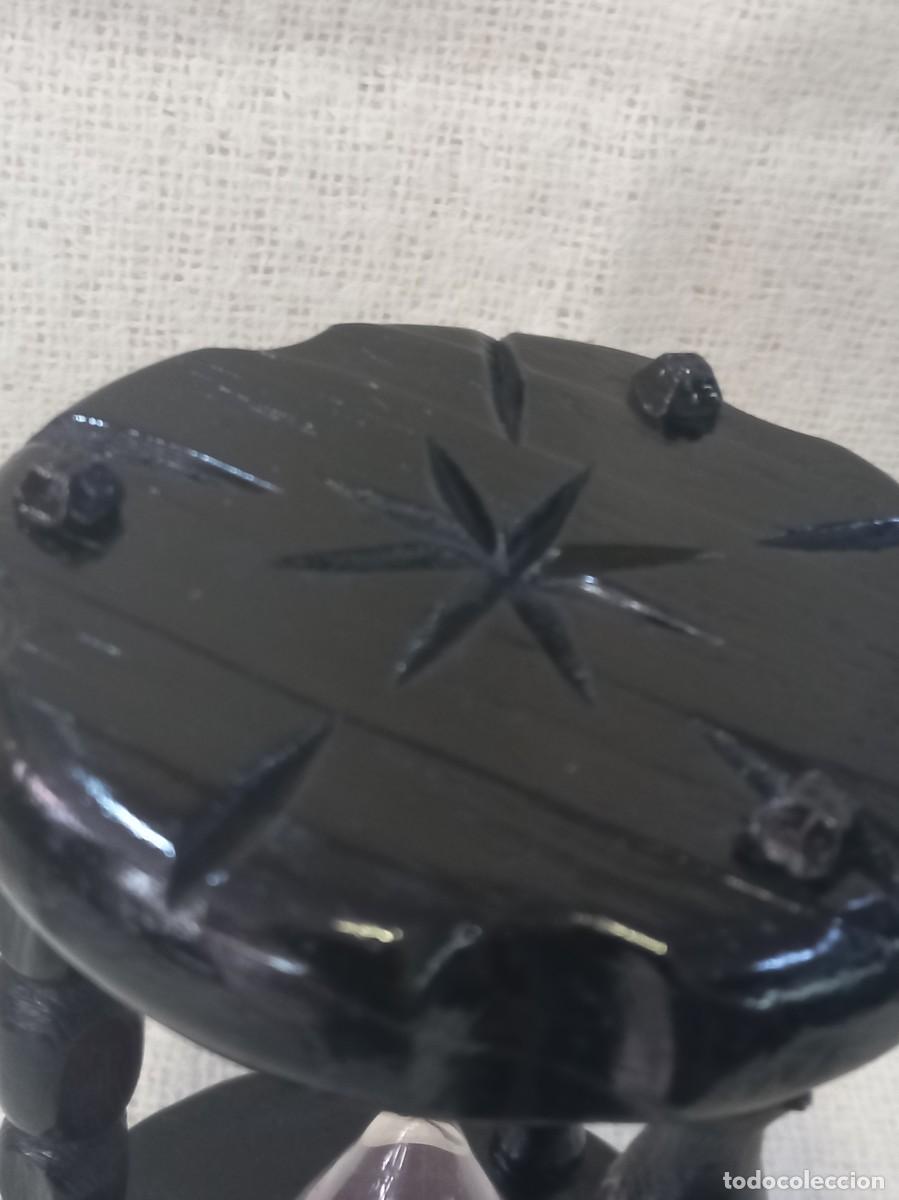 Antig&uuml;edades: RELOJ DE ARENA (15cm) madera - Foto 4
