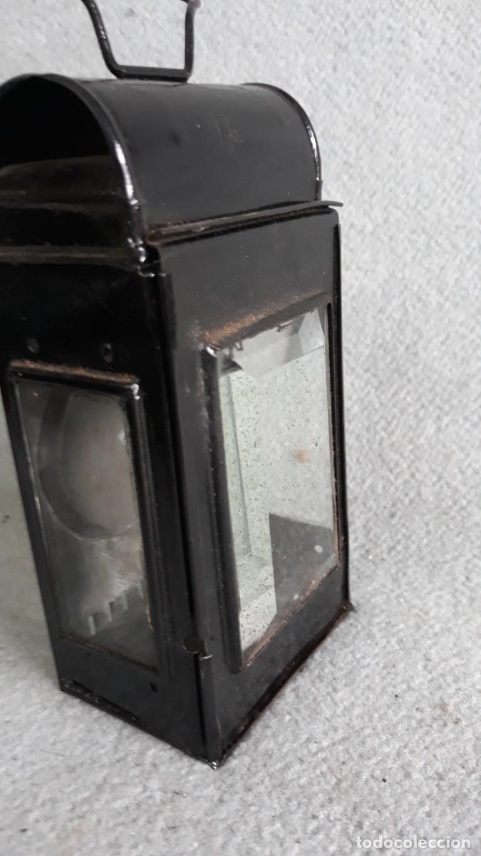 Antig&uuml;edades: Peque&ntilde;a lampara con cristal biselado - Foto 2