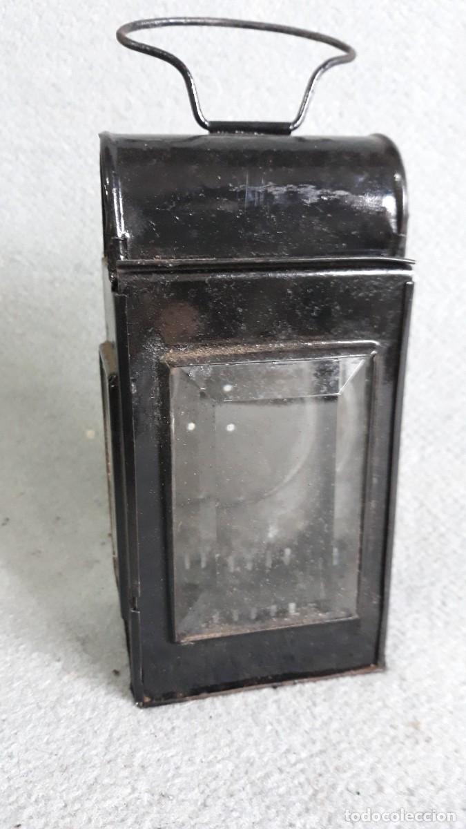 Antig&uuml;edades: Peque&ntilde;a lampara con cristal biselado - Foto 3