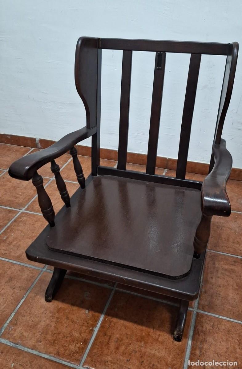Antig&uuml;edades: SILLON BALANCIN MECEDORA Madera Noble - Foto 2