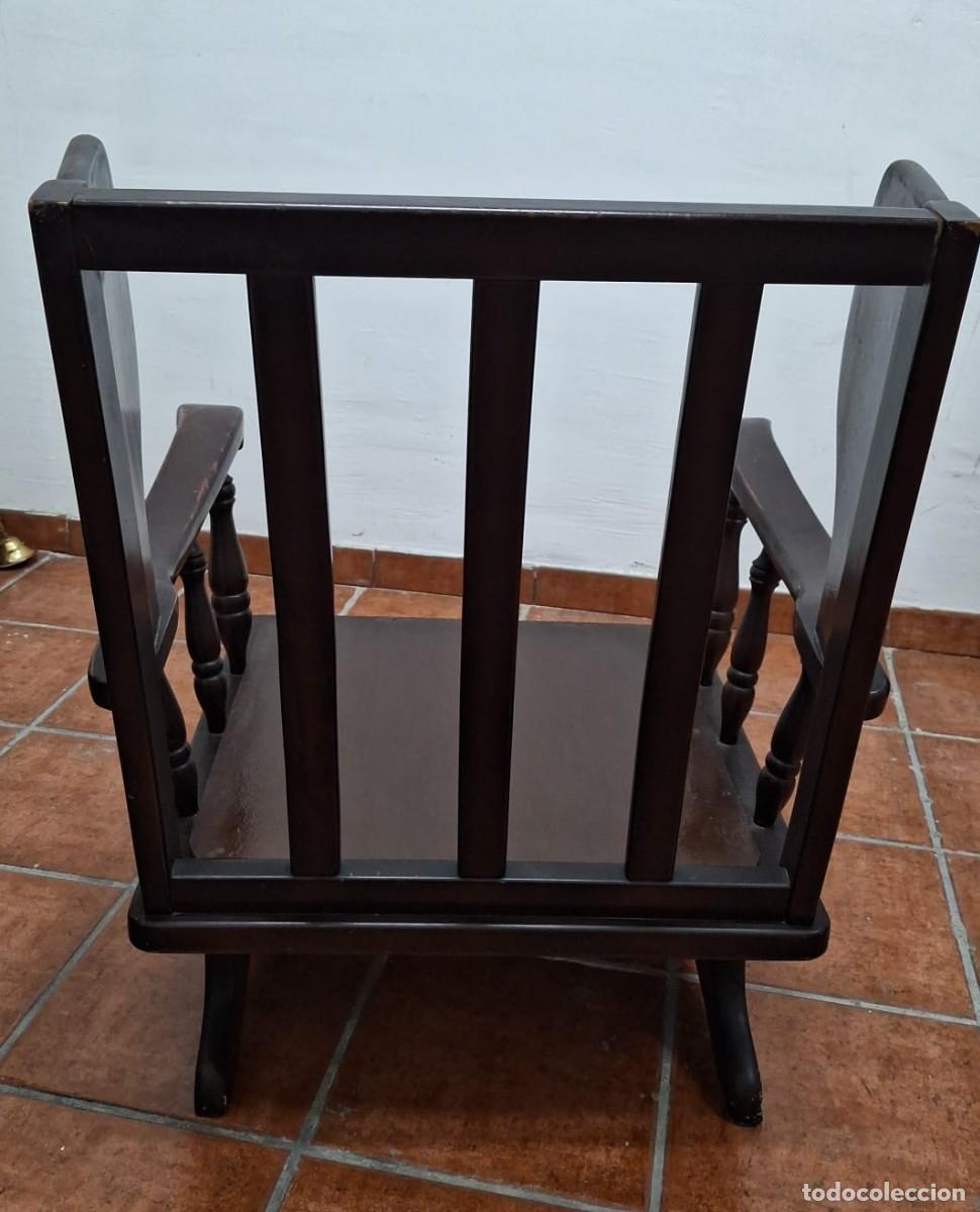 Antig&uuml;edades: SILLON BALANCIN MECEDORA Madera Noble - Foto 5