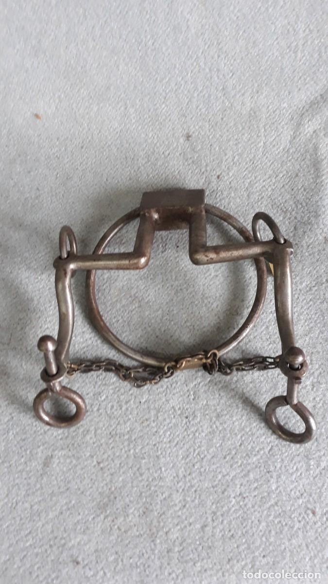 Antig&uuml;edades: Bocado de hierro para caballo,con barbada redonda - Foto 1