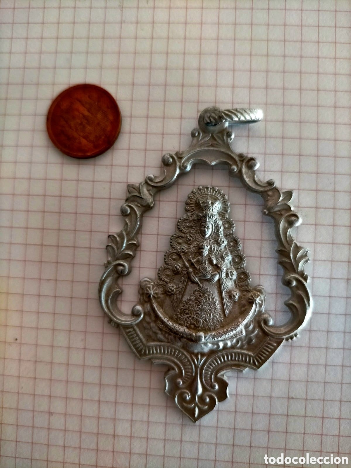 Antig&uuml;edades: MEDALLA NUESTRA SE&Ntilde;ORA DEL ROC&Iacute;O JJ - Foto 1