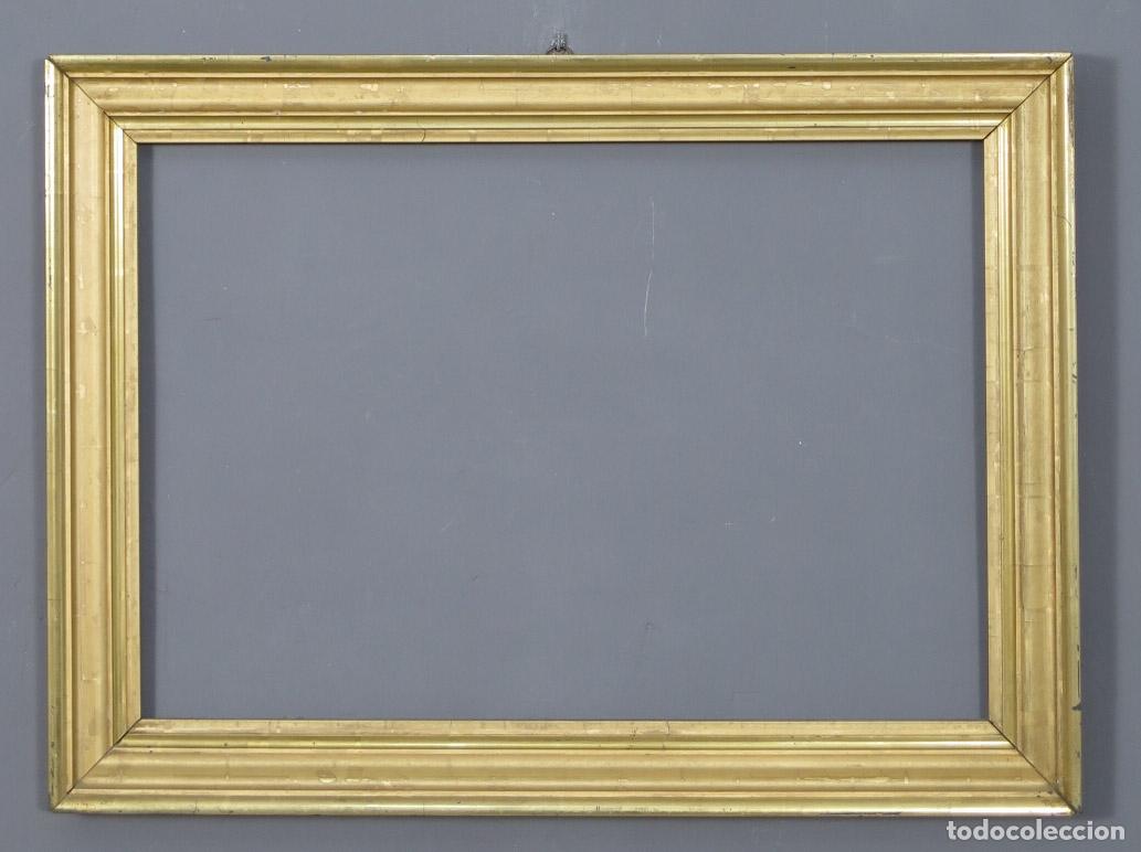Antig&uuml;edades: MARCO DE MADERA DORADA. SIGLO XIX - Foto 1