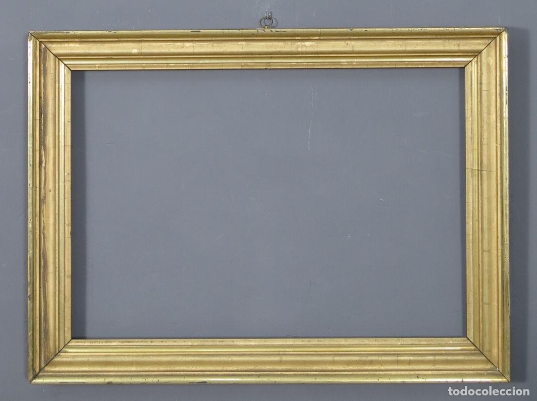 Antig&uuml;edades: MARCO DE MADERA DORADA. SIGLO XIX - Foto 1