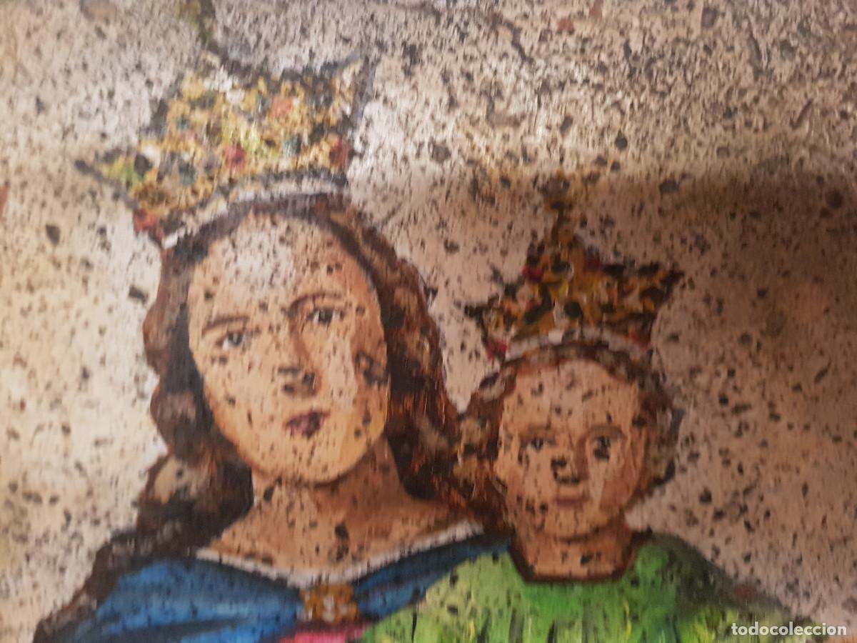 Antig&uuml;edades: VIRGEN PINTADA EN BARRO - Foto 2