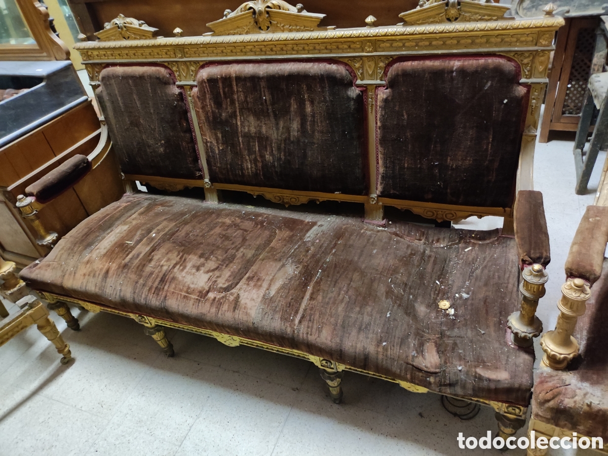 Antig&uuml;edades: Tresillo Luis XVI completo - Foto 4