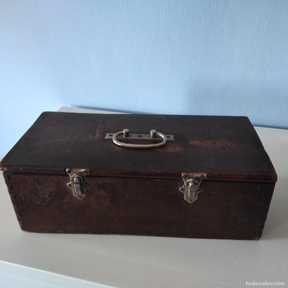 Antig&uuml;edades: CAJA DE MADERA CON 5 COMPARTIMENTOS EN SU INTERIOR - ANTIGUA - Foto 1