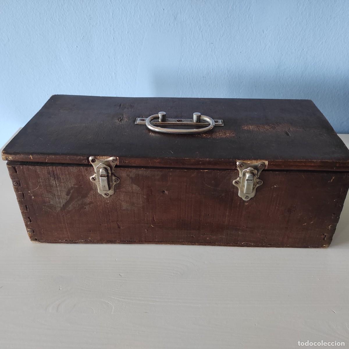 Antig&uuml;edades: CAJA DE MADERA CON 5 COMPARTIMENTOS EN SU INTERIOR - ANTIGUA - Foto 2