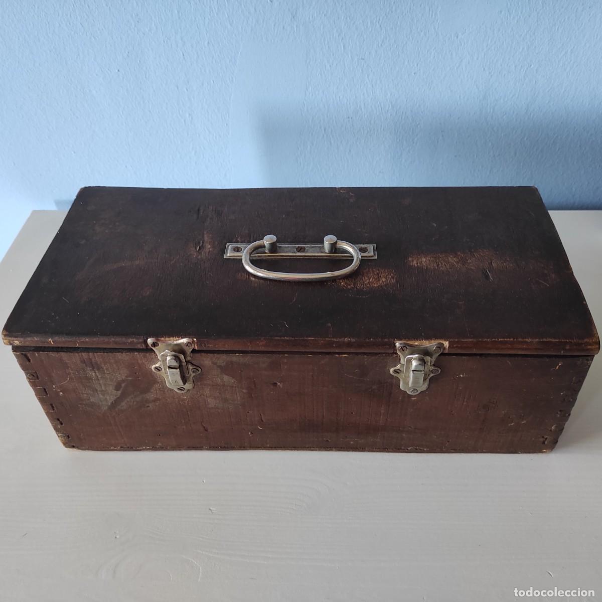 Antig&uuml;edades: CAJA DE MADERA CON 5 COMPARTIMENTOS EN SU INTERIOR - ANTIGUA - Foto 3