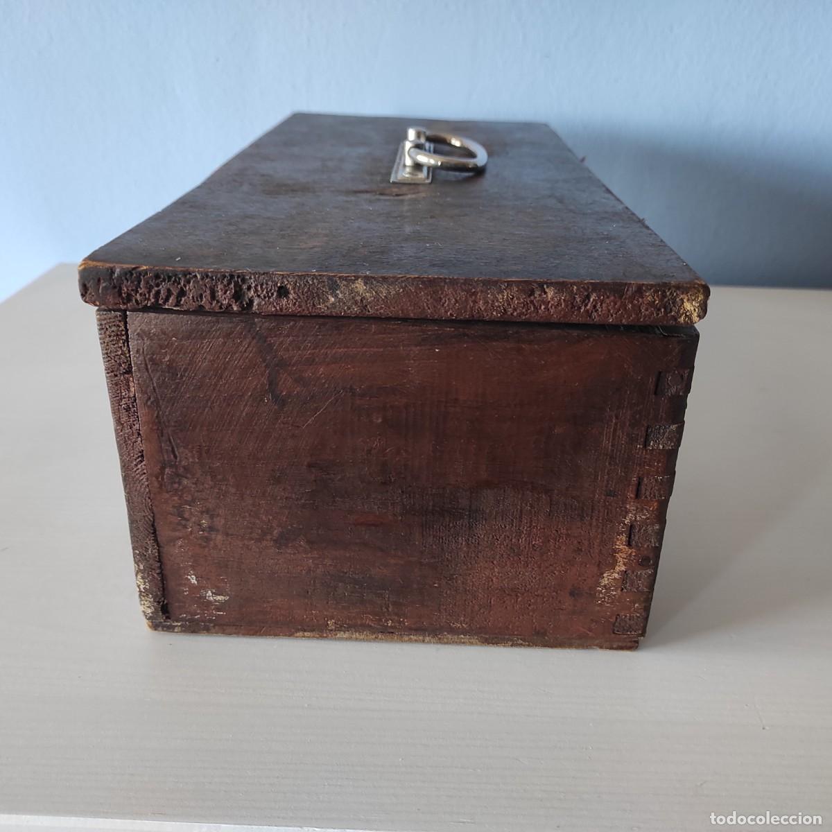 Antig&uuml;edades: CAJA DE MADERA CON 5 COMPARTIMENTOS EN SU INTERIOR - ANTIGUA - Foto 4