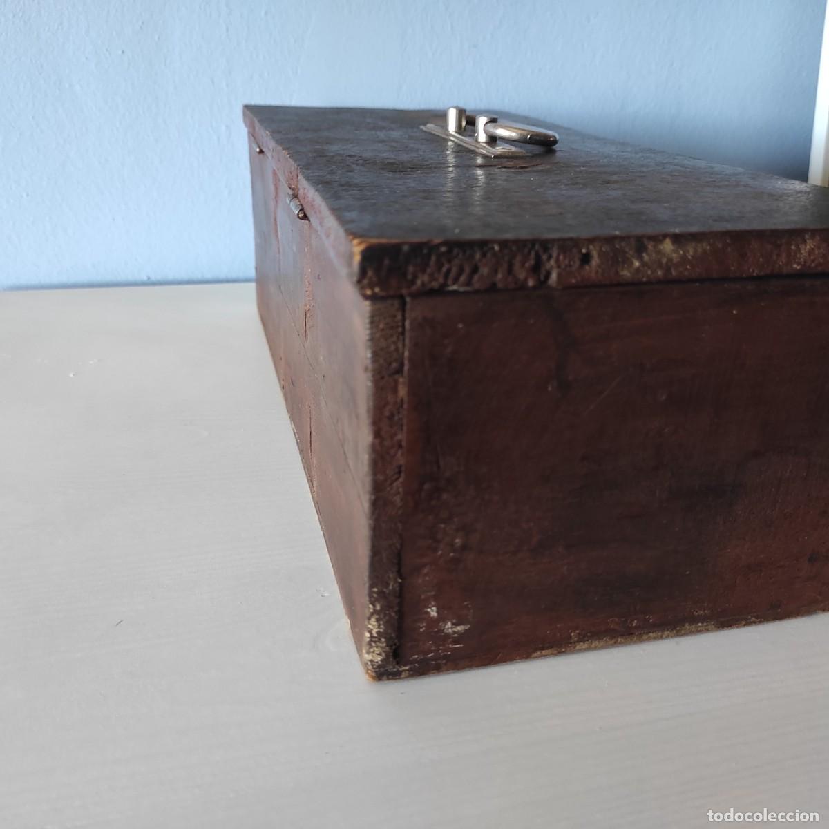 Antig&uuml;edades: CAJA DE MADERA CON 5 COMPARTIMENTOS EN SU INTERIOR - ANTIGUA - Foto 5