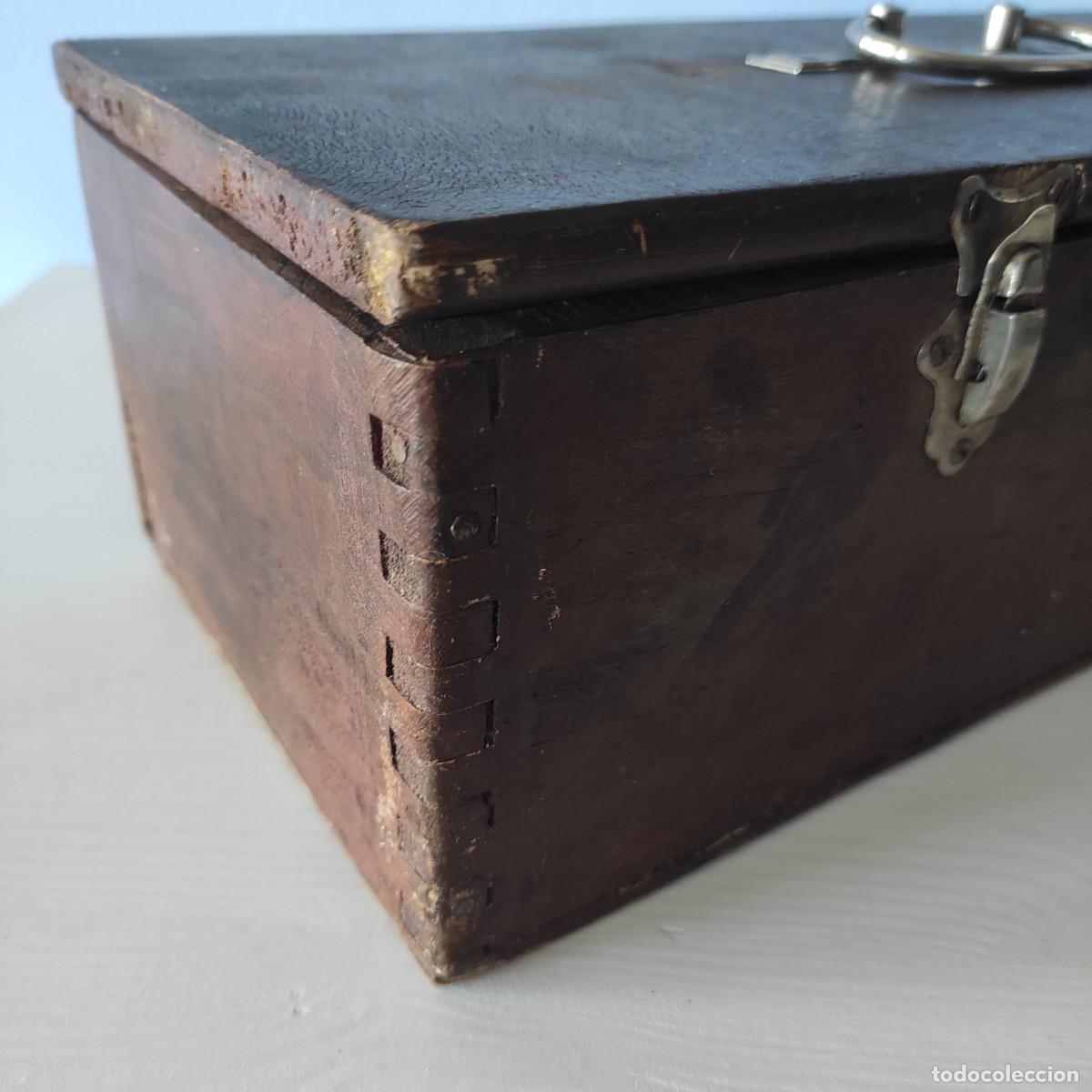 Antig&uuml;edades: CAJA DE MADERA CON 5 COMPARTIMENTOS EN SU INTERIOR - ANTIGUA - Foto 7