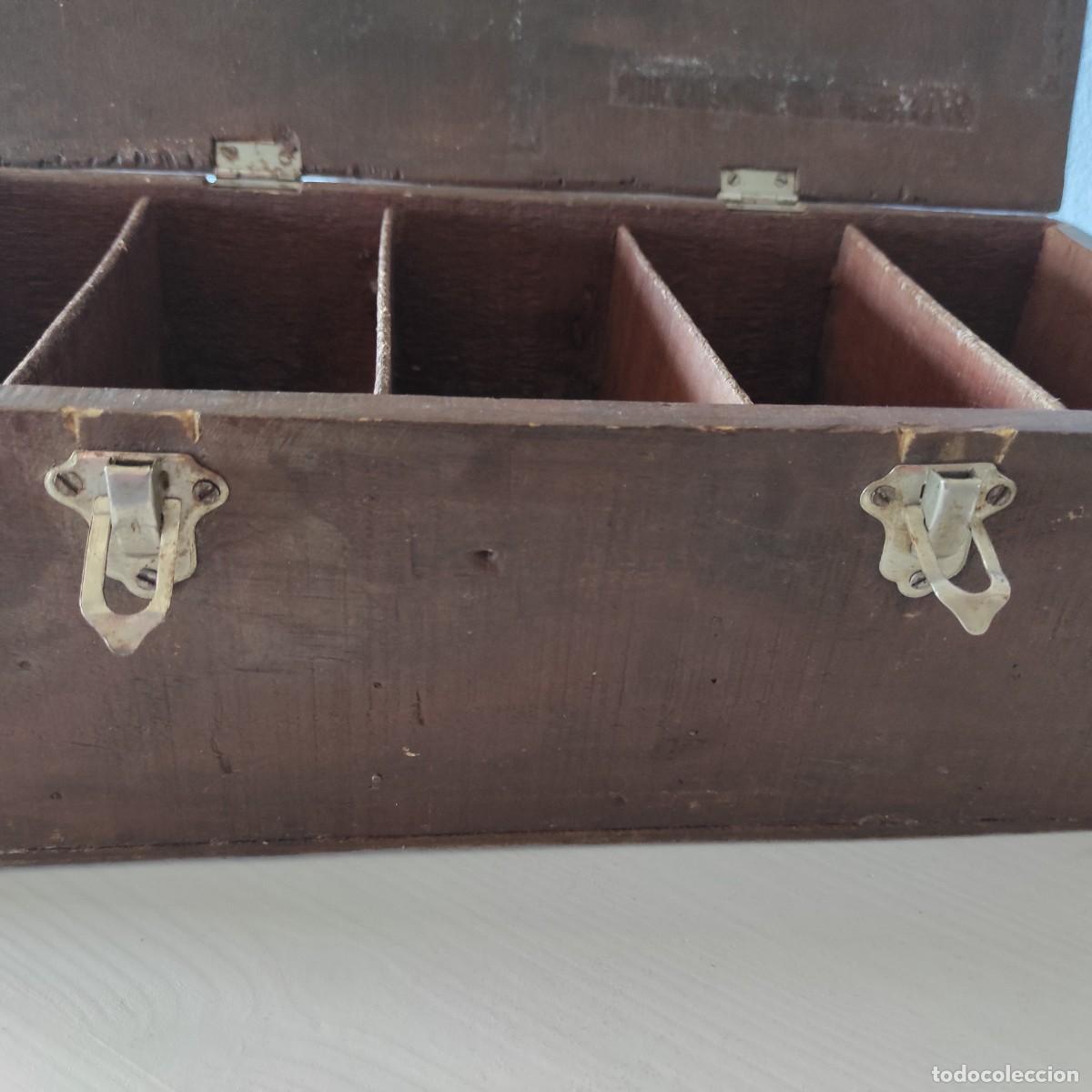 Antig&uuml;edades: CAJA DE MADERA CON 5 COMPARTIMENTOS EN SU INTERIOR - ANTIGUA - Foto 9
