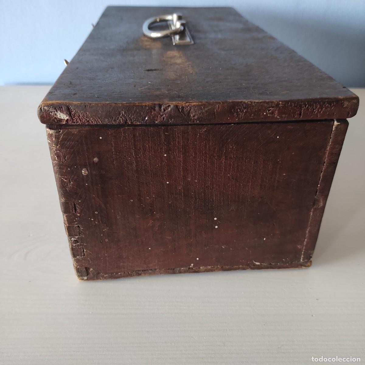 Antig&uuml;edades: CAJA DE MADERA CON 5 COMPARTIMENTOS EN SU INTERIOR - ANTIGUA - Foto 10