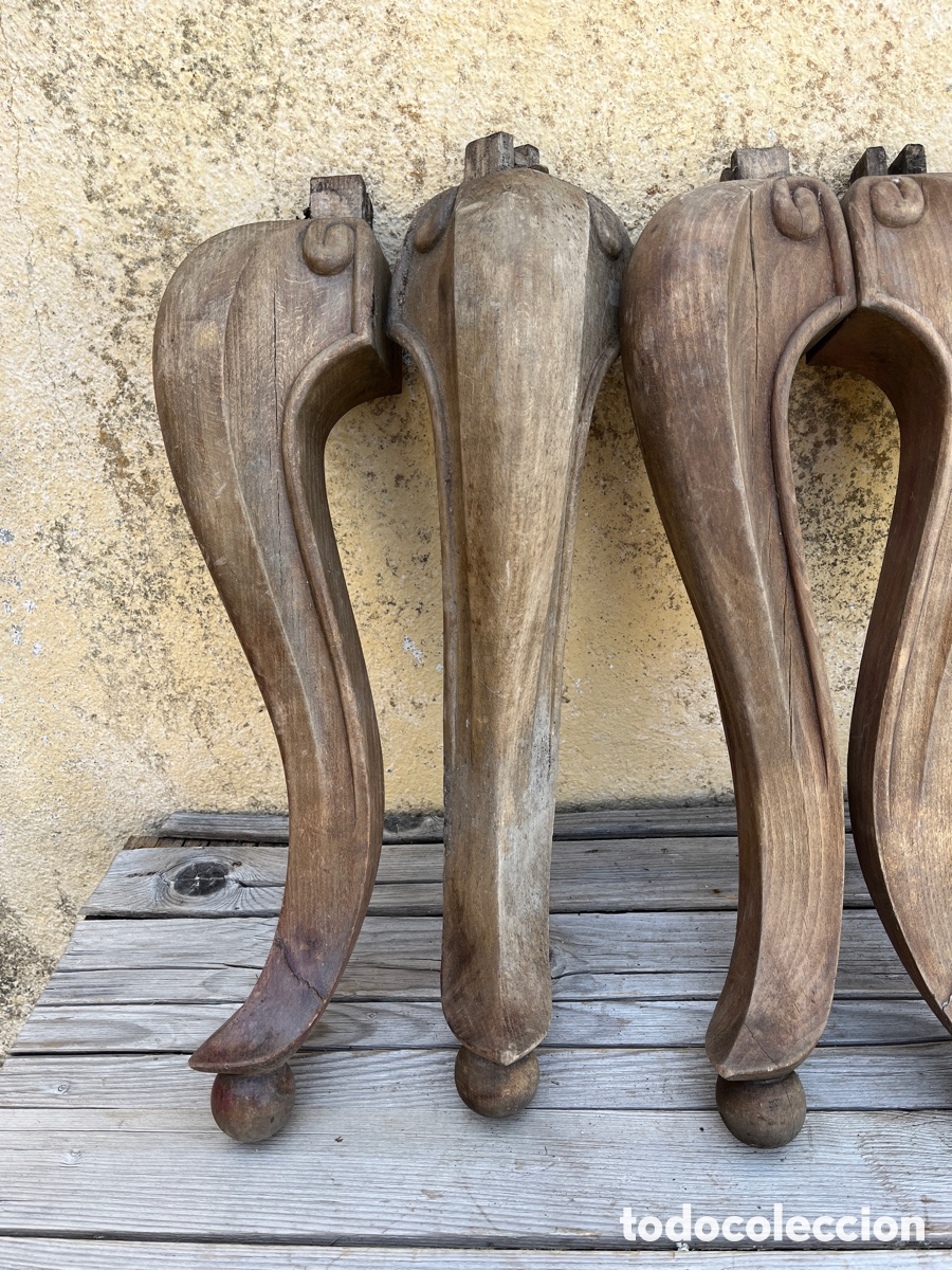 Antig&uuml;edades: Pata de madera antigua. - Foto 4