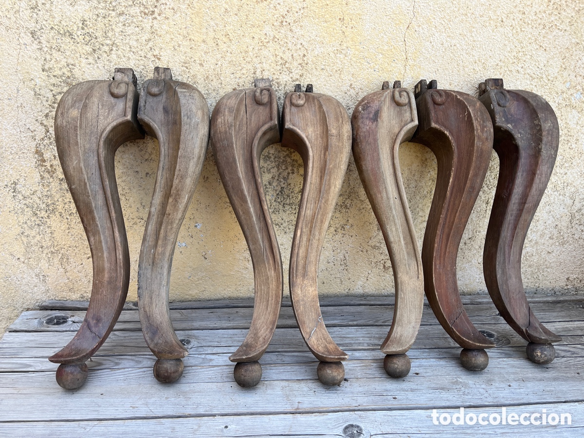Antig&uuml;edades: Pata de madera antigua. - Foto 1