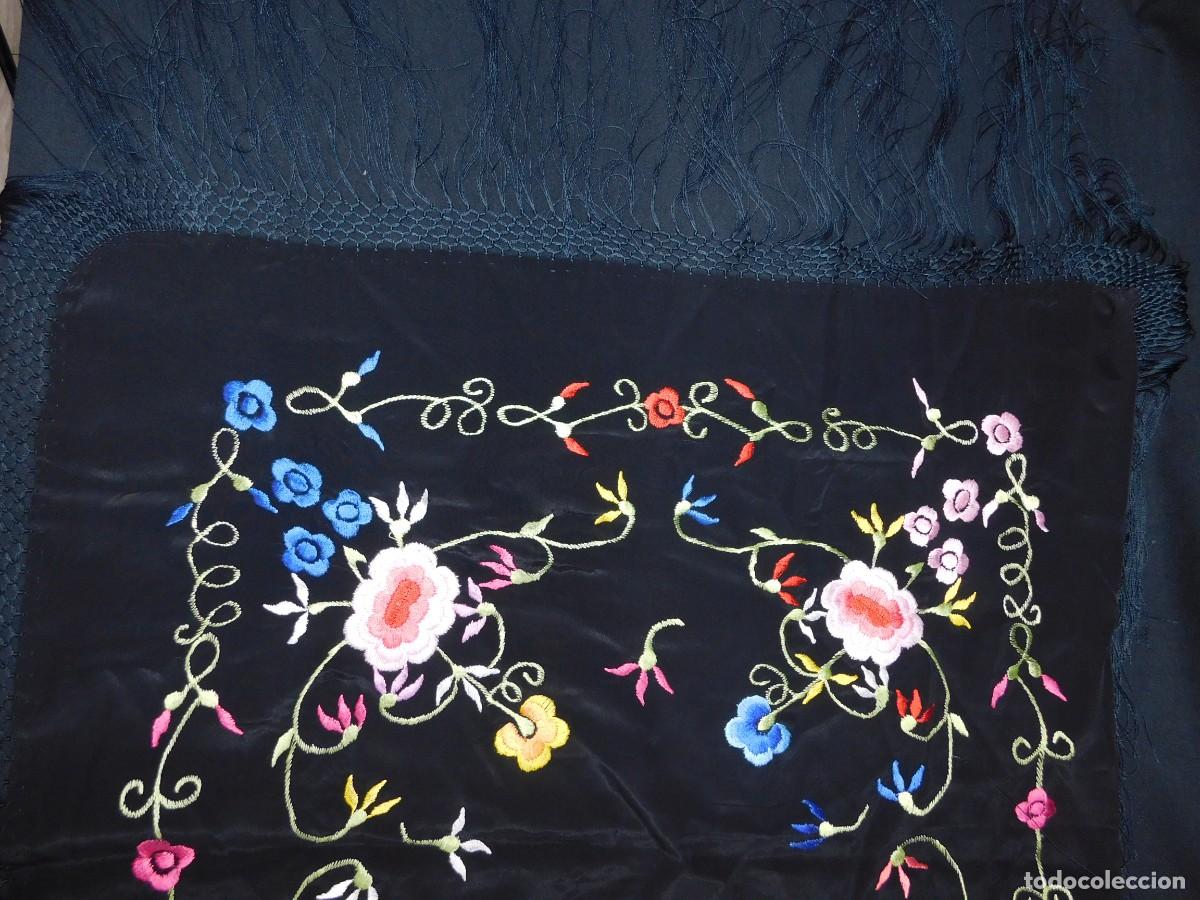Antig&uuml;edades: MANTILLA MANILA BORDADA A MANO - Foto 7