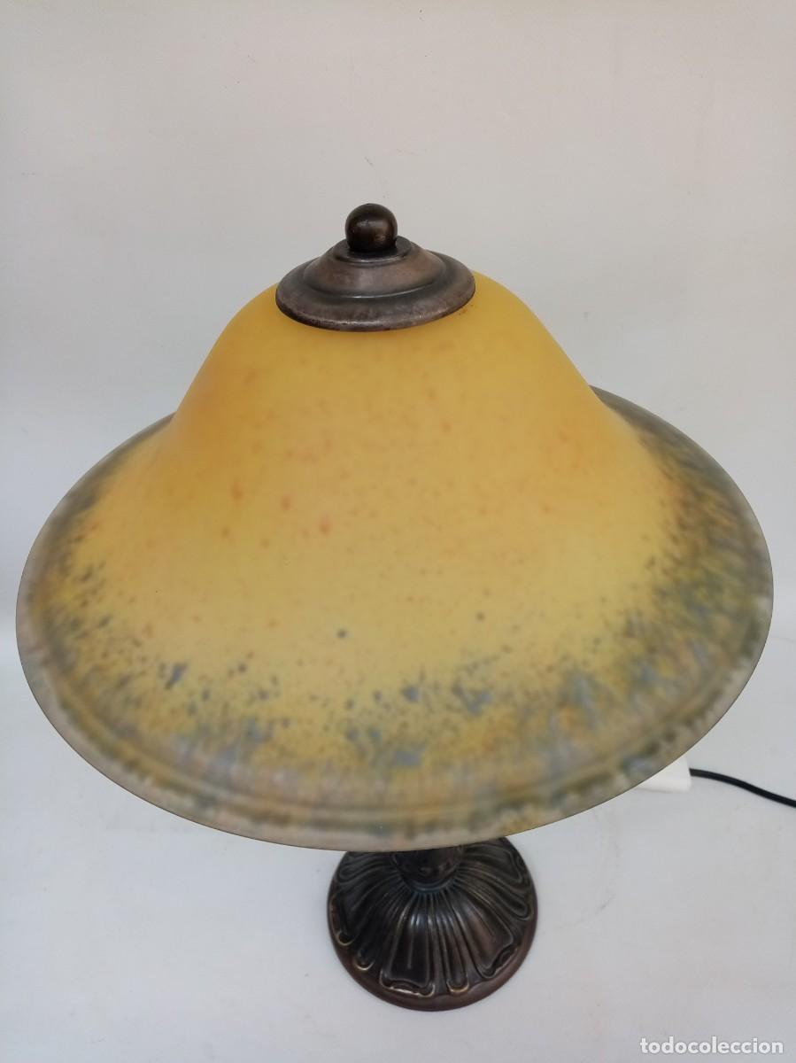 Antig&uuml;edades: lampara de mesa- - Foto 3